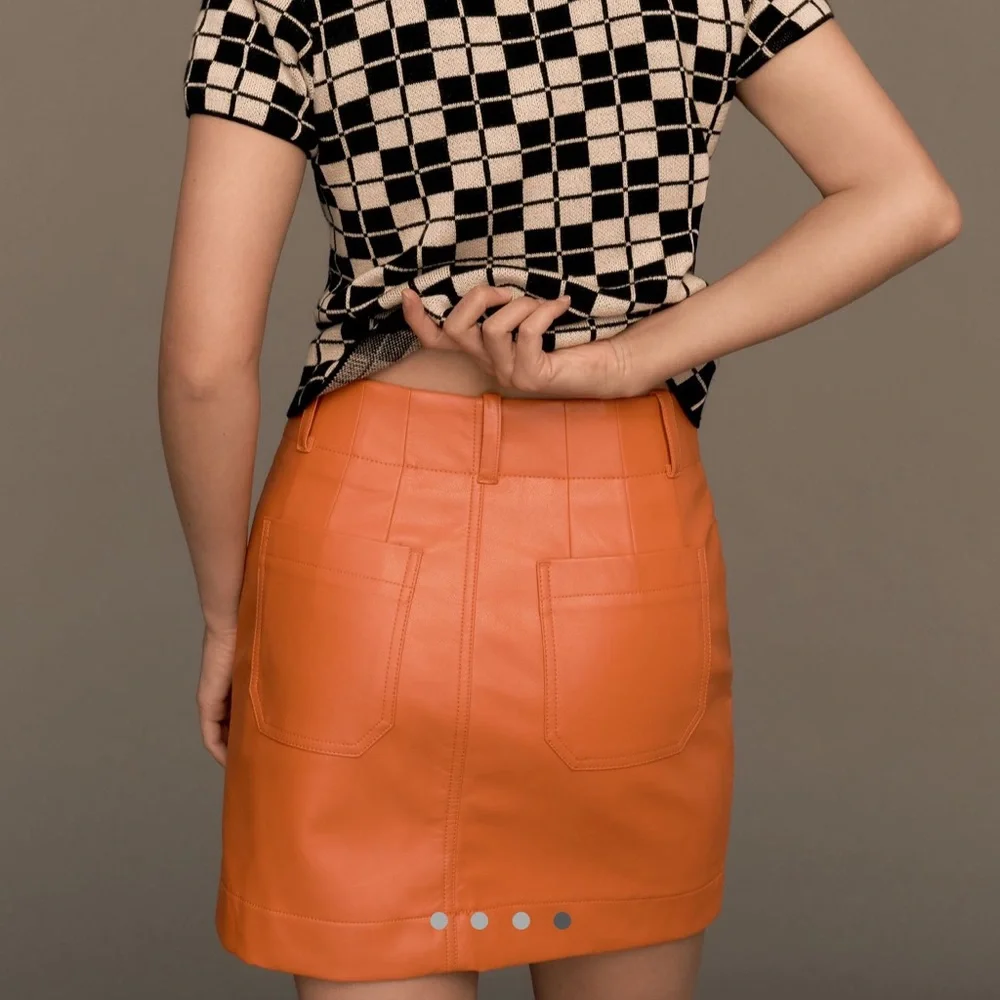 Anthropologie Maeve The Collette Faux Leather Mini Skirt_4